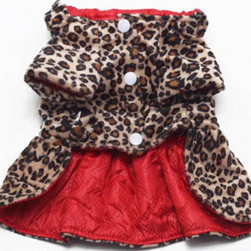 Double Side Wearing Pet Dogs Leopard Dress Wholesale