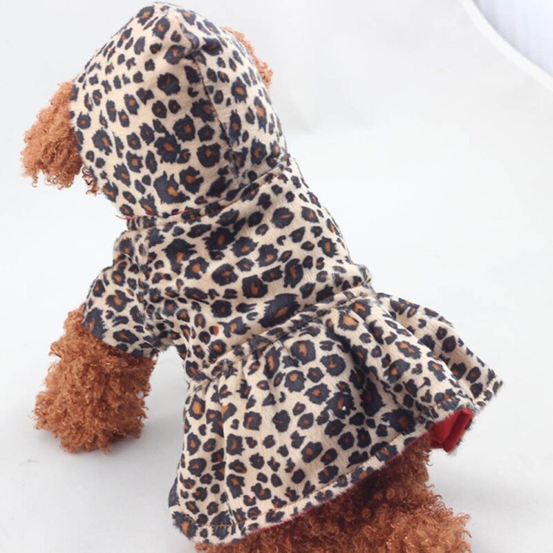 Double Side Wearing Pet Dogs Leopard Dress Wholesale