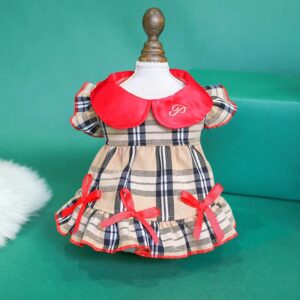 PETCIRCLE Dog Puppy Clothes Classic Check Noble Dress Wholesale