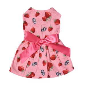 Strawberry Patterns Puppy Dog Dress...