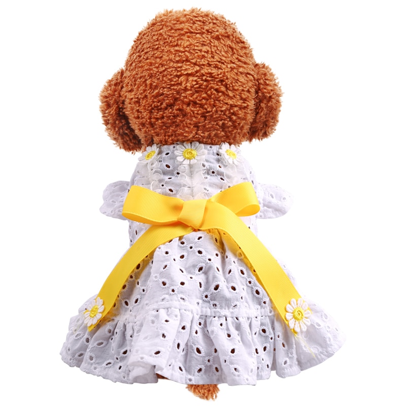 Dog Clothes Daisy Flower Cutout Classic Dress Wholesale