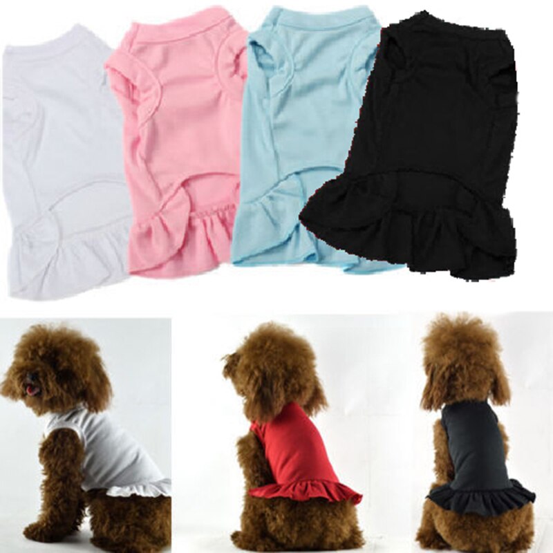 Ruffle Dress Dog Clothes Soft Vest Skirt Wholesale