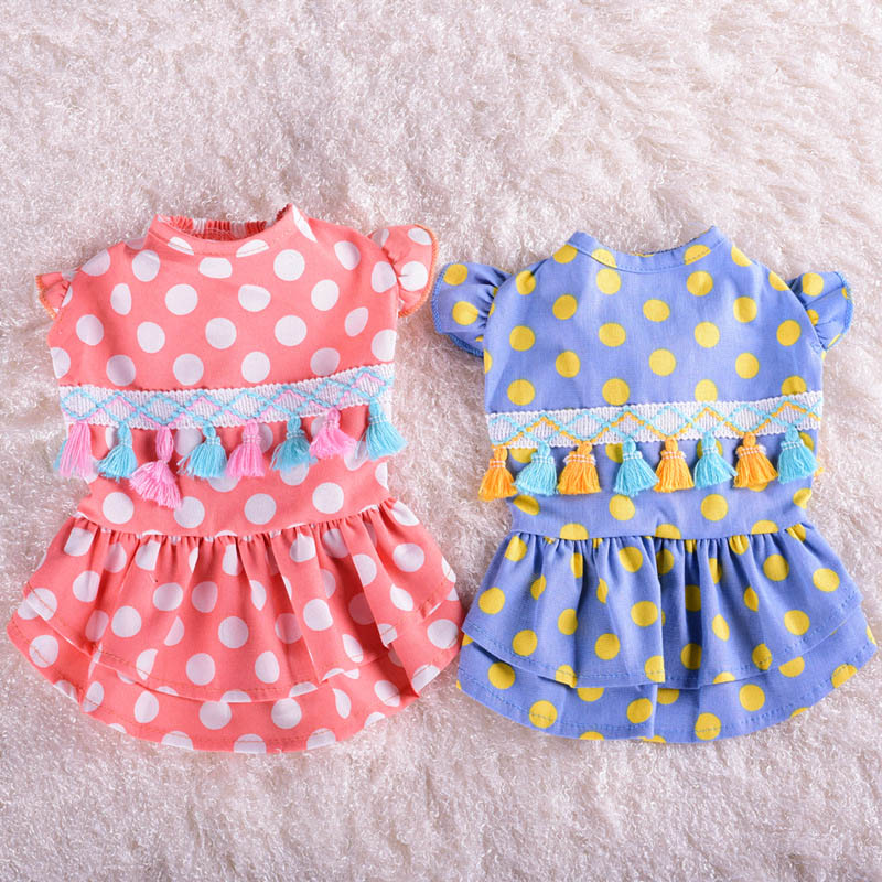 Summer Pet Clothes Dot Dog Dress For Dogs Wholesale