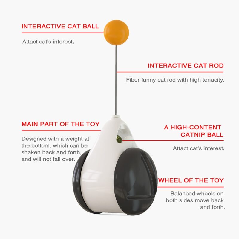 Tumbler Swing Toys for Cats Kitten Interactive Balance Car Cat